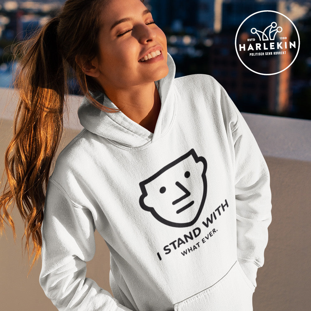 SPASSKULTUR HOODIE MÄDELS • I STAND WITH WHATEVER - HELL