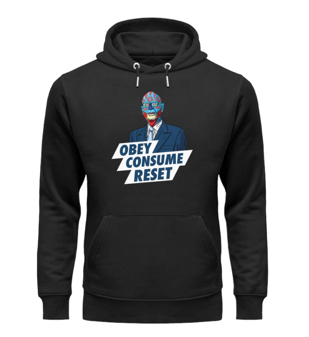 ORGANIC HOODIE BUBEN • KLAUS: OBEY CONSUME RESET-HARLEKINSHOP