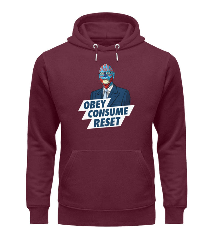 ORGANIC HOODIE BUBEN • KLAUS: OBEY CONSUME RESET-HARLEKINSHOP