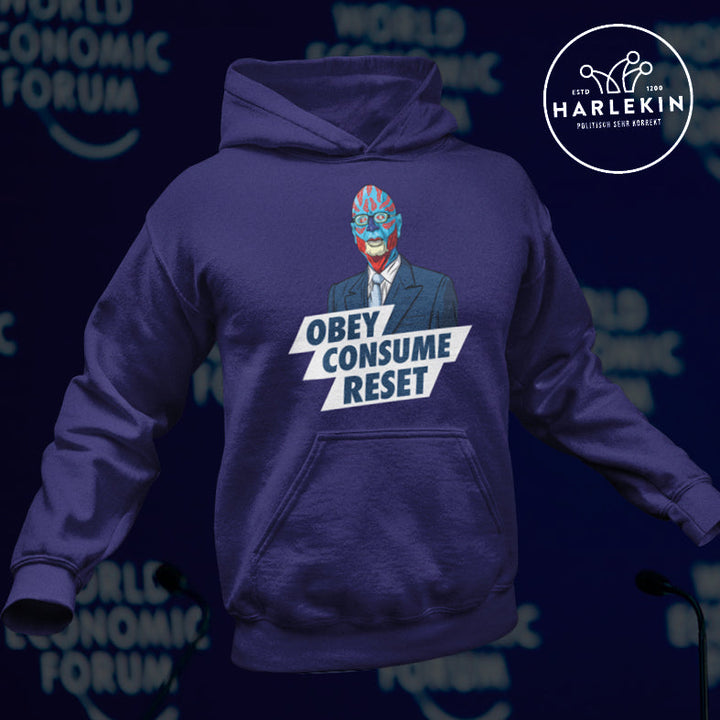 ORGANIC HOODIE BUBEN • KLAUS: OBEY CONSUME RESET-HARLEKINSHOP