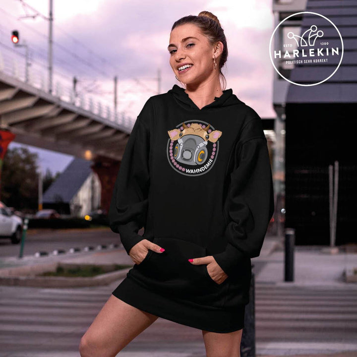 ORGANIC HOODIEKLEID MÄDELS • WAHNDEMIE-HARLEKINSHOP