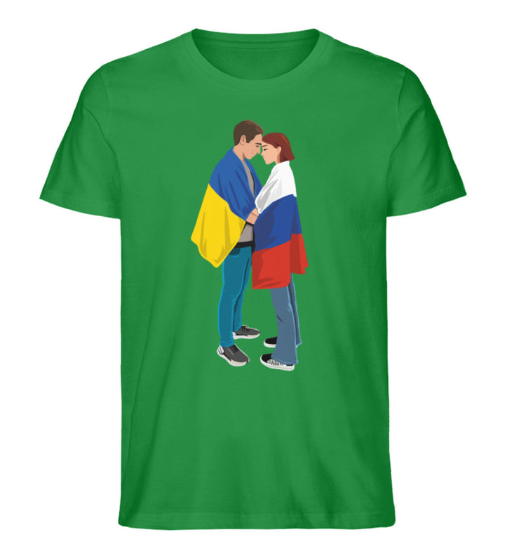 ORGANIC SHIRT BUBEN • LOVE IS LOVE (Peace - Frieden - Ukraine - Russia - Russland)-HARLEKINSHOP