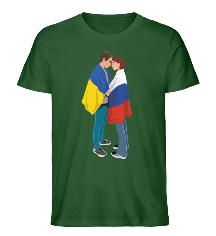 ORGANIC SHIRT BUBEN • LOVE IS LOVE (Peace - Frieden - Ukraine - Russia - Russland)-HARLEKINSHOP