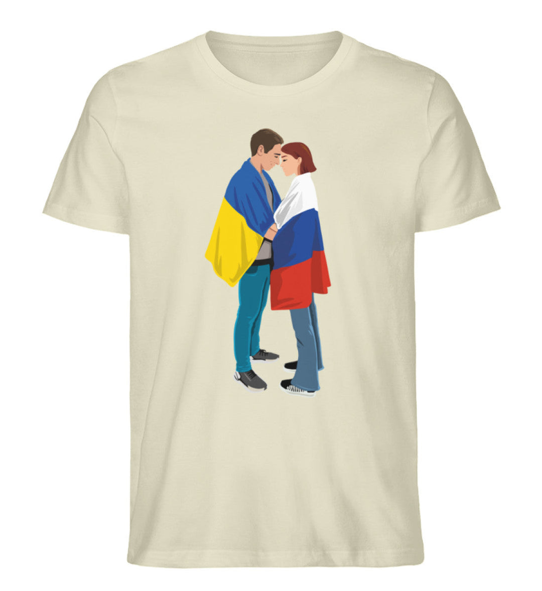 ORGANIC SHIRT BUBEN • LOVE IS LOVE (Peace - Frieden - Ukraine - Russia - Russland)-HARLEKINSHOP