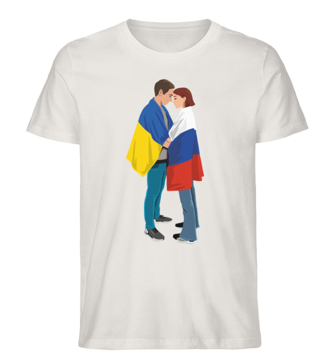 ORGANIC SHIRT BUBEN • LOVE IS LOVE (Peace - Frieden - Ukraine - Russia - Russland)-HARLEKINSHOP