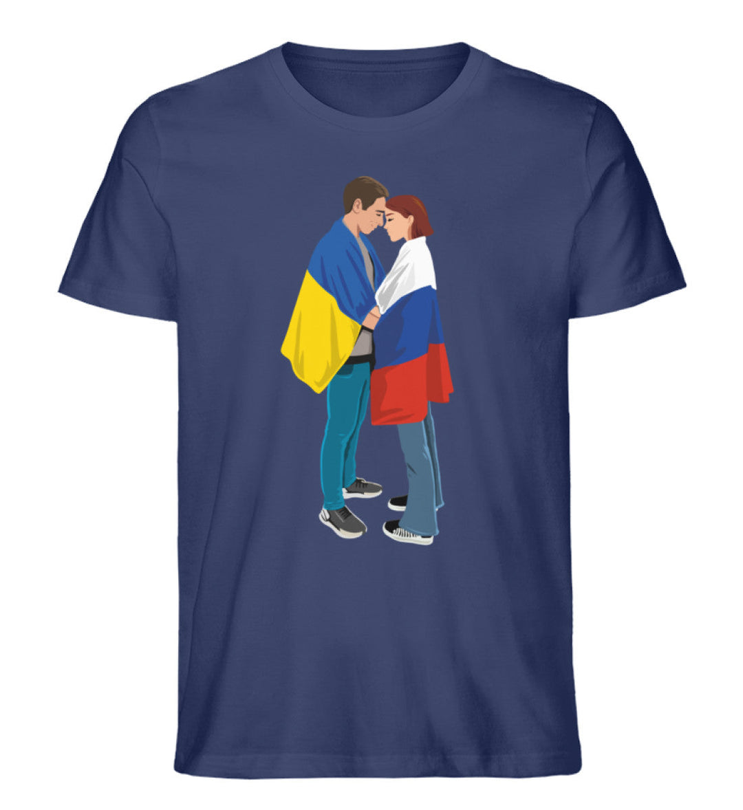 ORGANIC SHIRT BUBEN • LOVE IS LOVE (Peace - Frieden - Ukraine - Russia - Russland)-HARLEKINSHOP