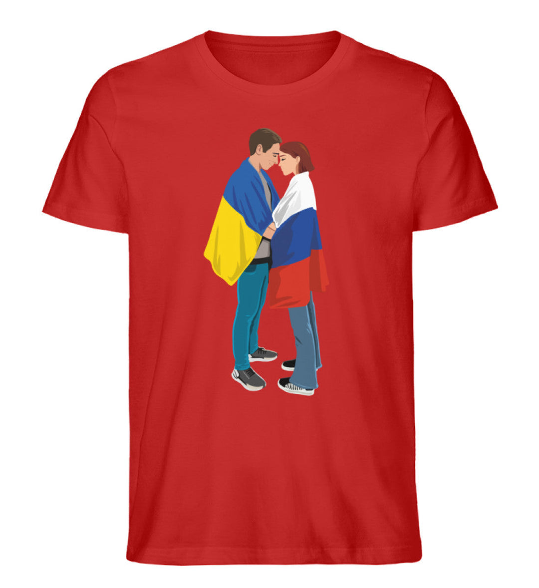 ORGANIC SHIRT BUBEN • LOVE IS LOVE (Peace - Frieden - Ukraine - Russia - Russland)-HARLEKINSHOP