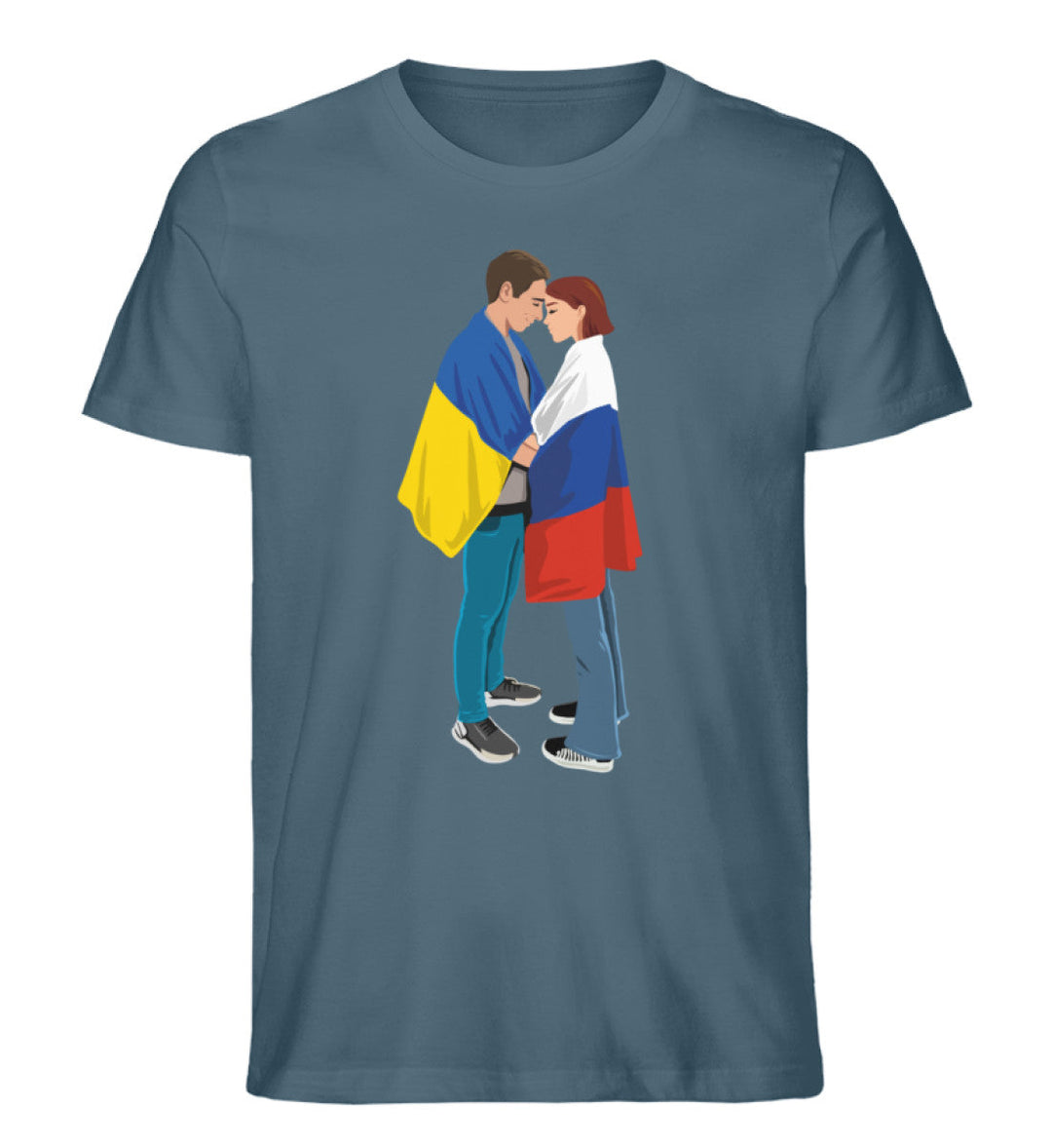ORGANIC SHIRT BUBEN • LOVE IS LOVE (Peace - Frieden - Ukraine - Russia - Russland)-HARLEKINSHOP