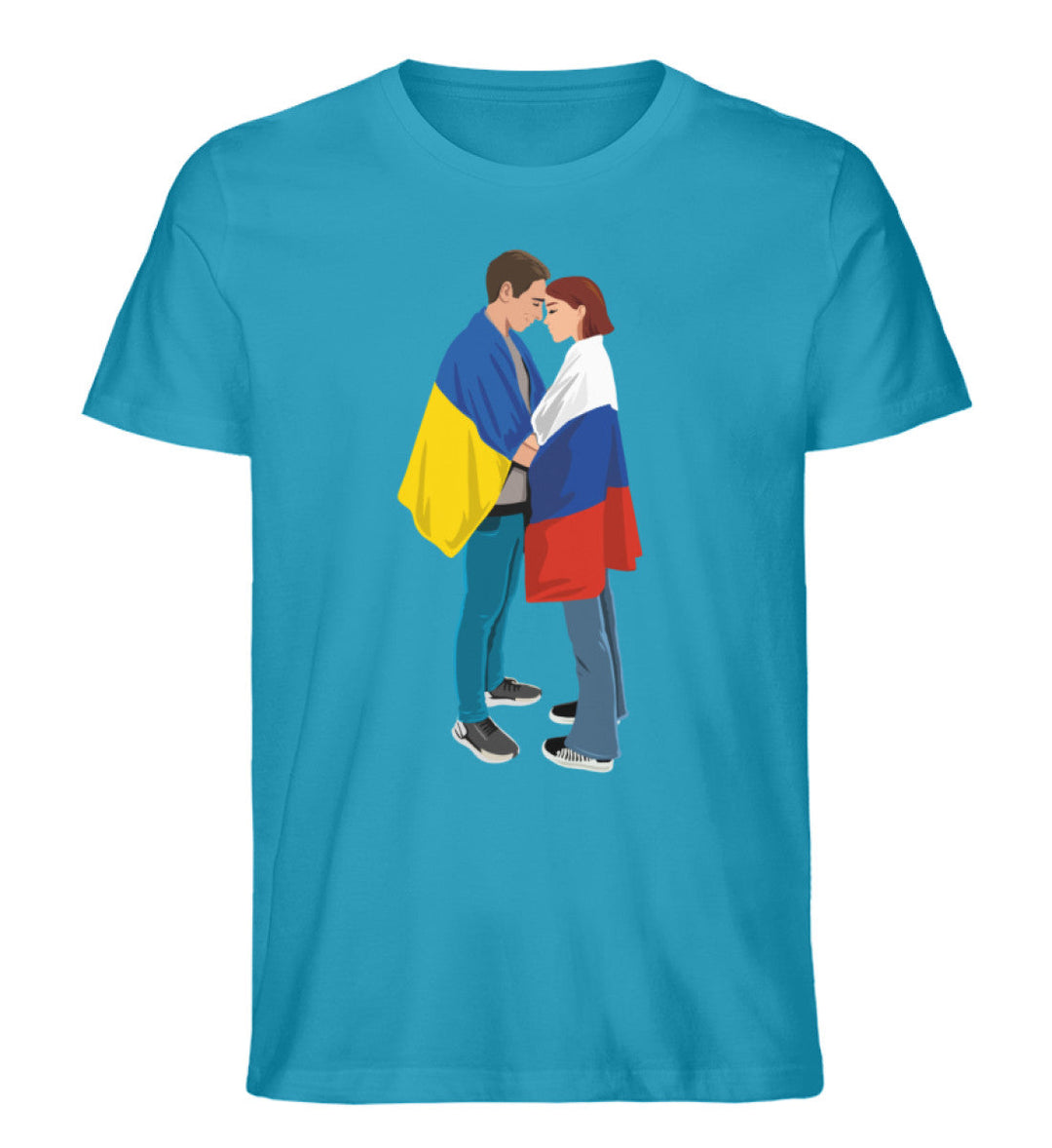 ORGANIC SHIRT BUBEN • LOVE IS LOVE (Peace - Frieden - Ukraine - Russia - Russland)-HARLEKINSHOP