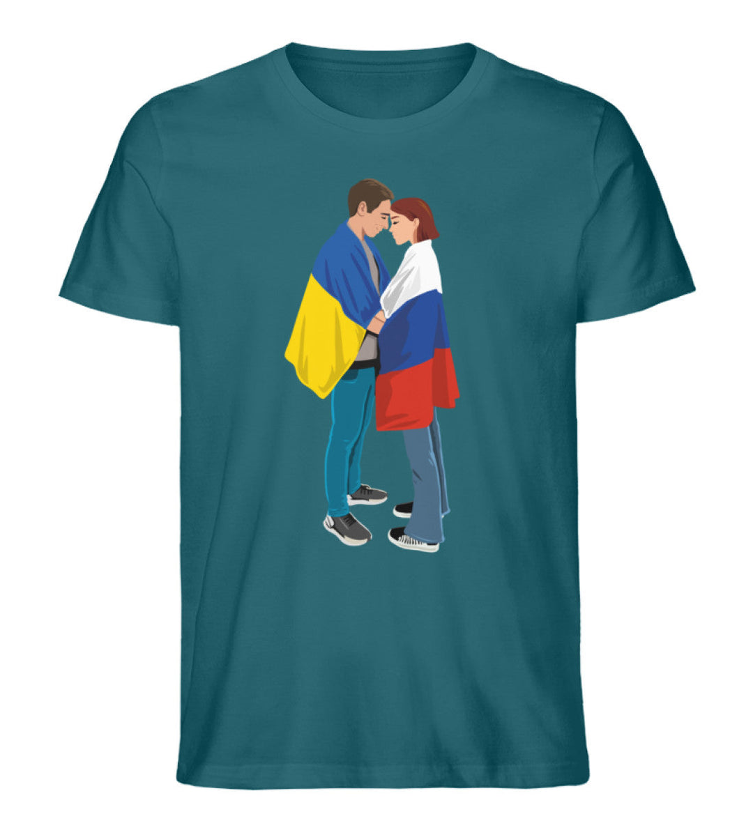 ORGANIC SHIRT BUBEN • LOVE IS LOVE (Peace - Frieden - Ukraine - Russia - Russland)-HARLEKINSHOP