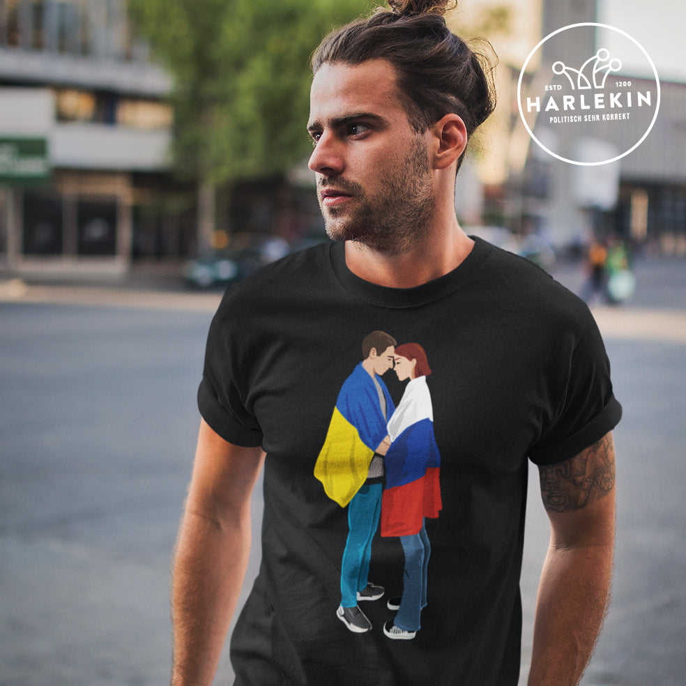 ORGANIC SHIRT BUBEN • LOVE IS LOVE (Peace - Frieden - Ukraine - Russia - Russland)-HARLEKINSHOP