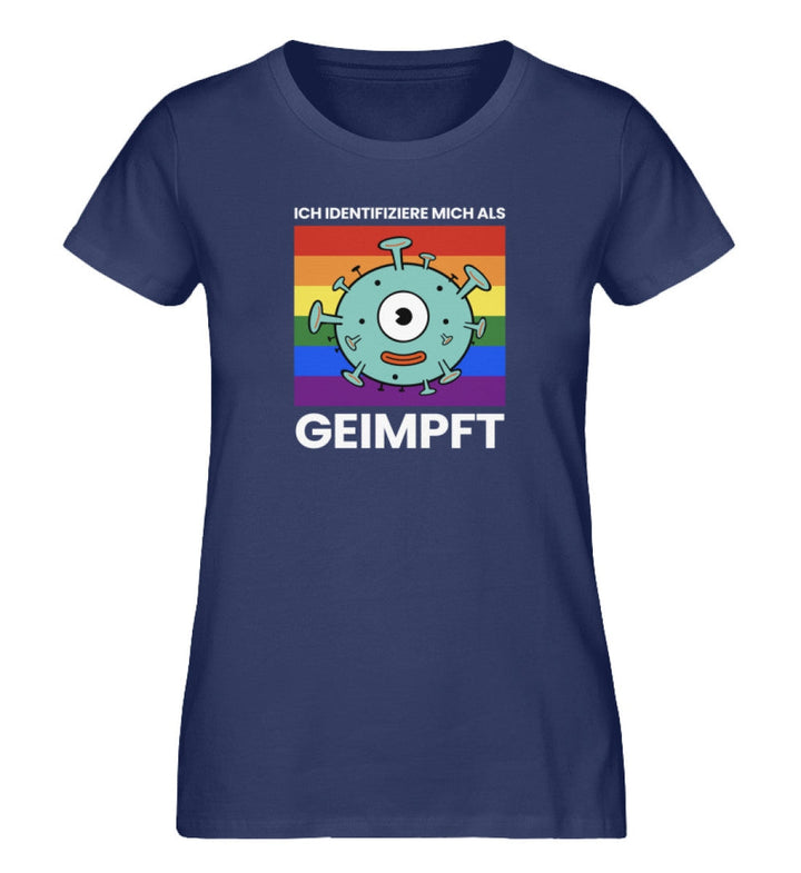 ORGANIC SHIRT MÄDELS • ICH IDENTIFIZIERE MICH ALS GEIMPFT-HARLEKINSHOP
