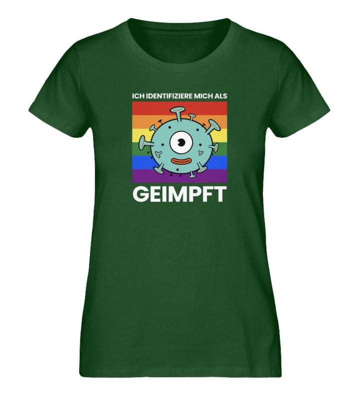 ORGANIC SHIRT MÄDELS • ICH IDENTIFIZIERE MICH ALS GEIMPFT-HARLEKINSHOP