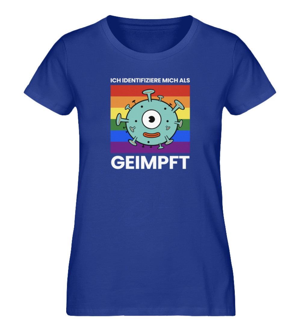 ORGANIC SHIRT MÄDELS • ICH IDENTIFIZIERE MICH ALS GEIMPFT-HARLEKINSHOP
