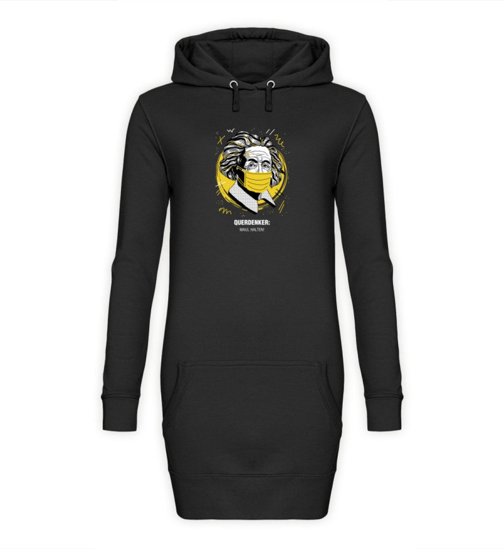 QUERDENKER: MAUL HALTEN HOODIEKLEID MÄDELS • EINSTEIN-HARLEKINSHOP