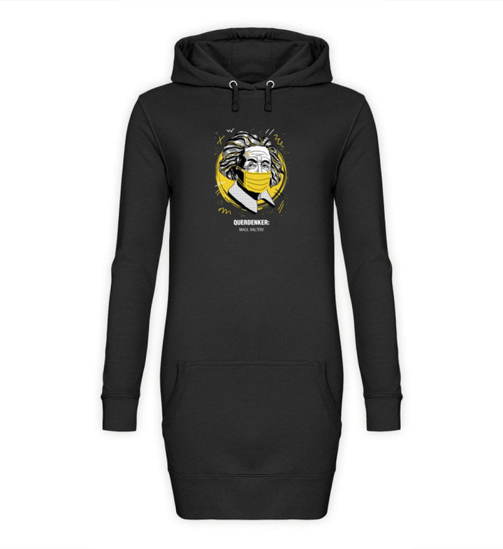 QUERDENKER: MAUL HALTEN HOODIEKLEID MÄDELS • EINSTEIN-HARLEKINSHOP