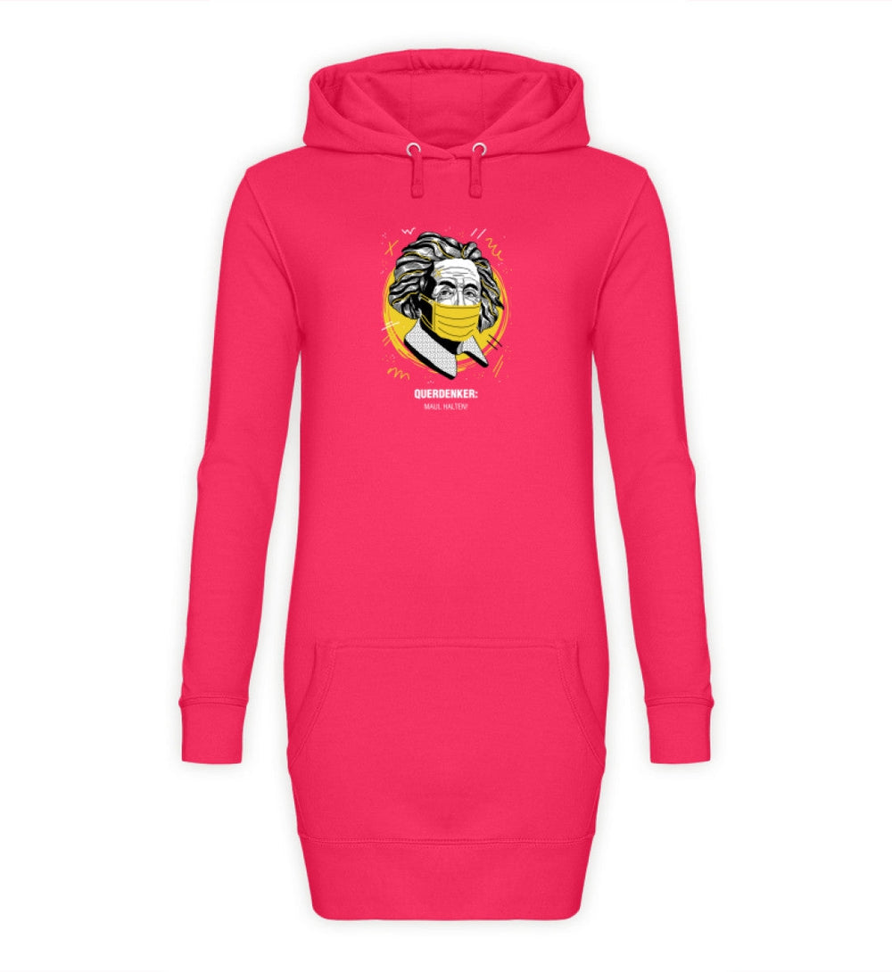 QUERDENKER: MAUL HALTEN HOODIEKLEID MÄDELS • EINSTEIN-HARLEKINSHOP