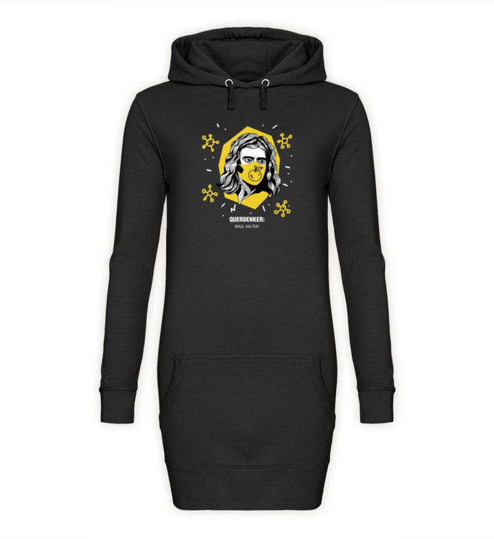 QUERDENKER: MAUL HALTEN HOODIEKLEID MÄDELS • ISAAC NEWTON-HARLEKINSHOP