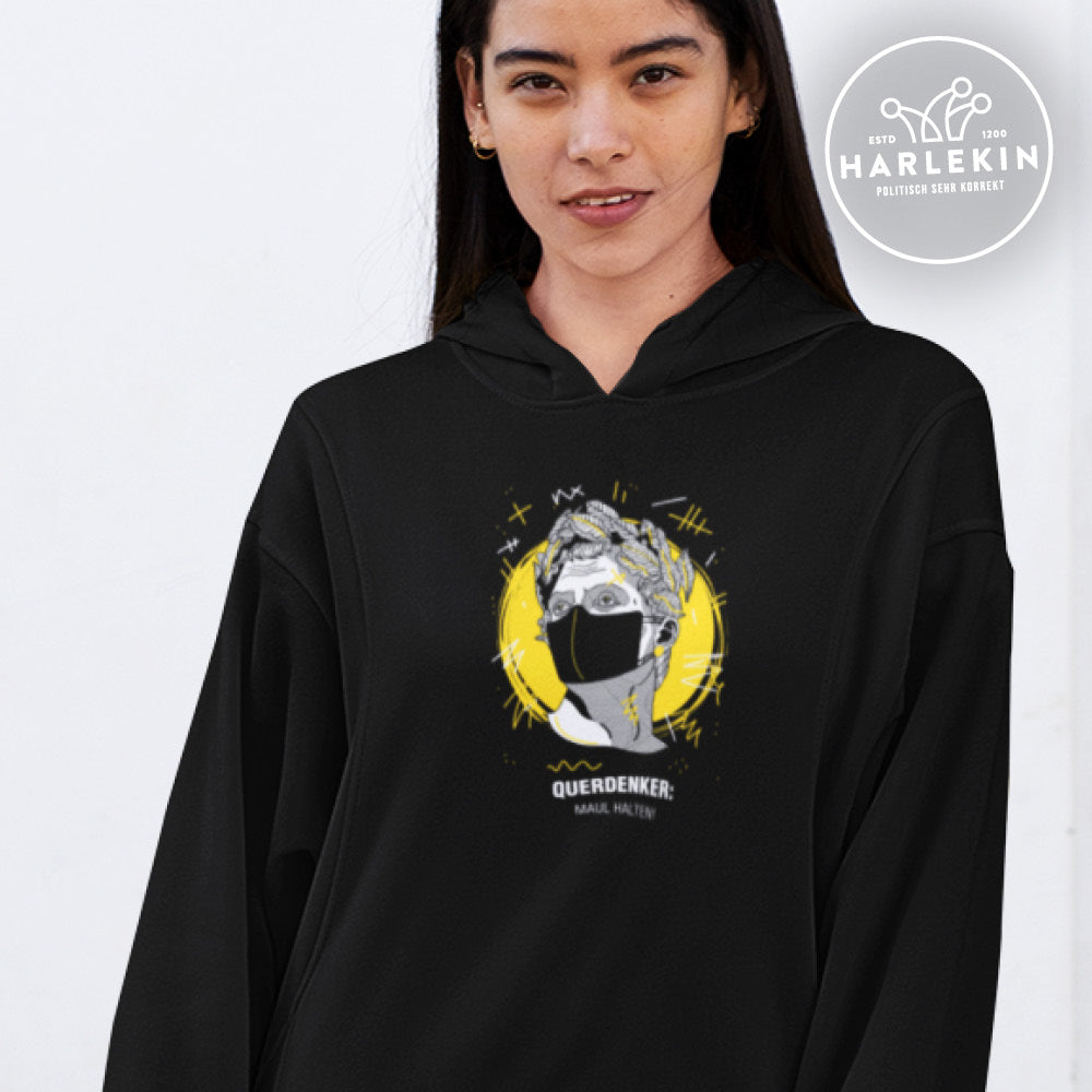 QUERDENKER: MAUL HALTEN HOODIEKLEID MÄDELS • JULIUS CÄSAR-HARLEKINSHOP