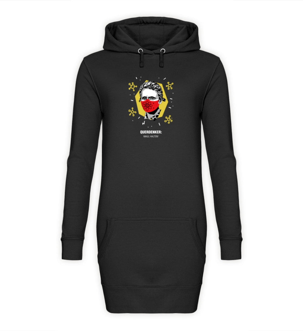 QUERDENKER: MAUL HALTEN HOODIEKLEID MÄDELS • MARIE CURIE-HARLEKINSHOP