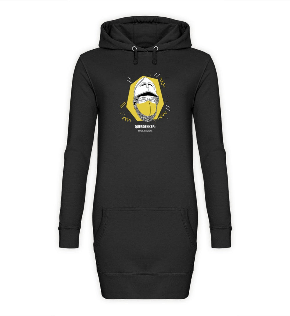 QUERDENKER: MAUL HALTEN HOODIEKLEID MÄDELS • PERIKLES-HARLEKINSHOP