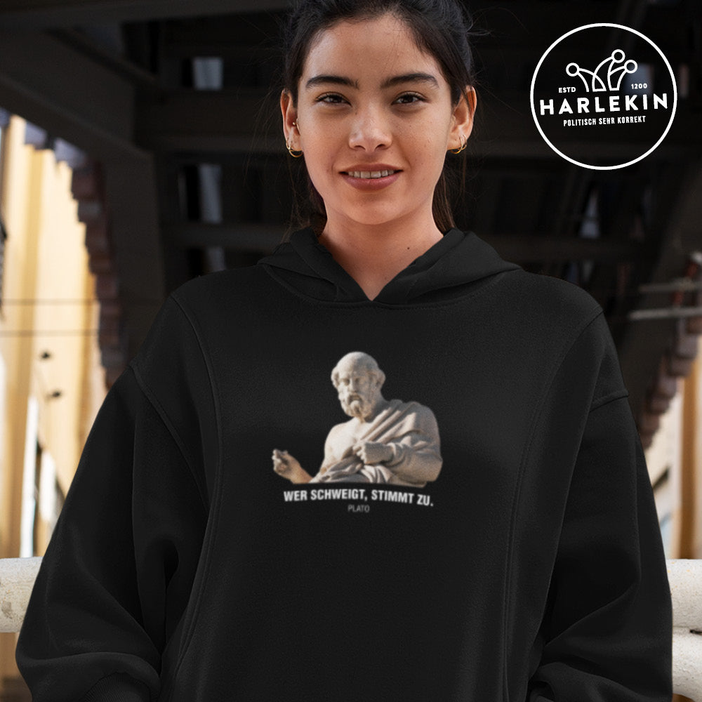 QUERDENKER: MAUL HALTEN HOODIEKLEID MÄDELS • PLATO: WER SCHWEIGT STIMMT ZU-HARLEKINSHOP