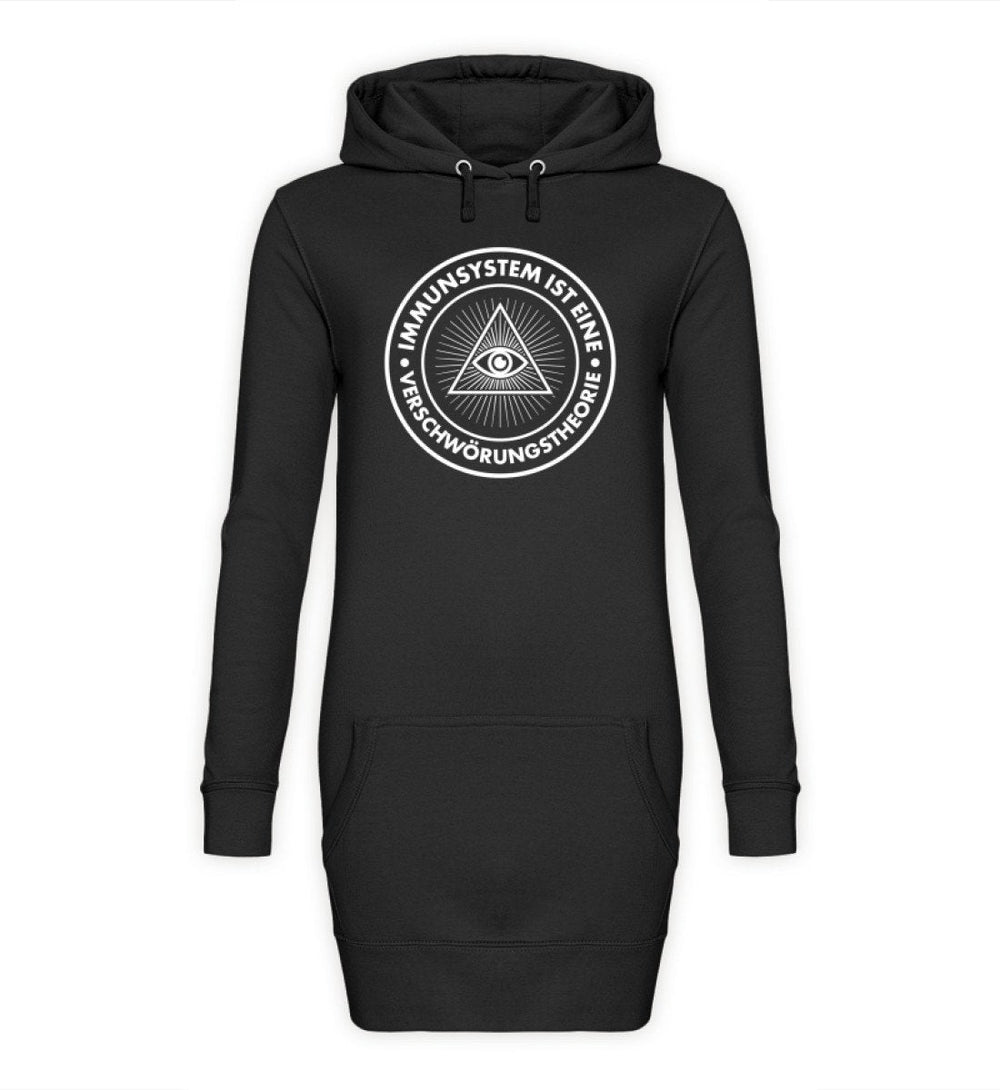 QUERLEUGNER HOODIEKLEID MÄDELS • IMMUNSYSTEM IST EINE VERSCHWÖRUNGSTHEORIE-HARLEKINSHOP