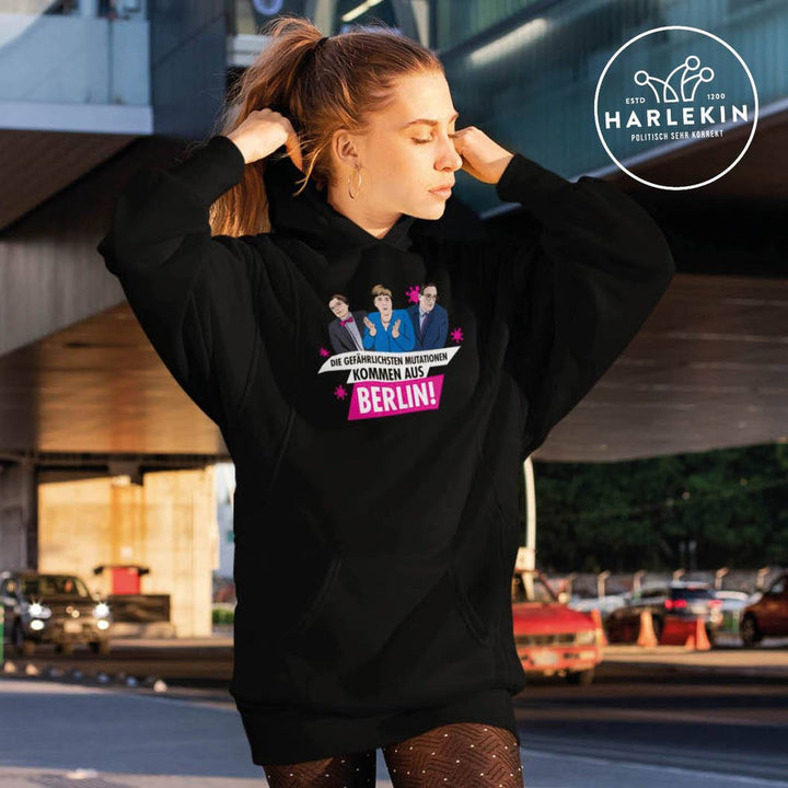 QUERLEUGNER ORGANIC HOODIEKLEID MÄDELS • MUTATION AUS BERLIN-HARLEKINSHOP