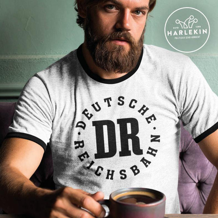 RETRO RINGER ORGANIC SHIRT BUBEN • DR DEUTSCHE REICHSBAHN-HARLEKINSHOP