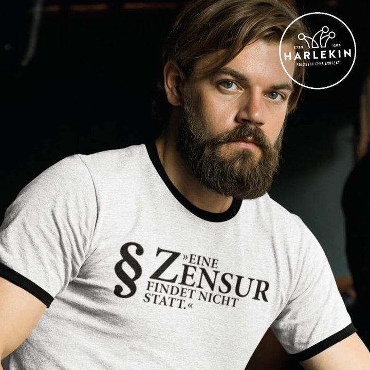 RETRO RINGER ORGANIC SHIRT BUBEN • EINE ZENSUR FINDET NICHT STATT ARTIKEL 5-HARLEKINSHOP