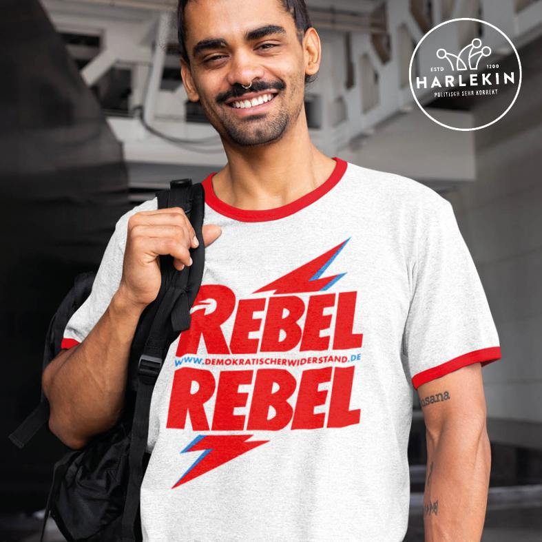 RETRO RINGER ORGANIC SHIRT BUBEN • REBEL REBEL-HARLEKINSHOP