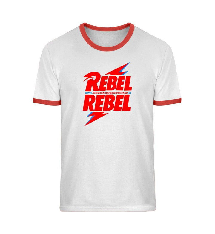 RETRO RINGER ORGANIC SHIRT MÄDELS • REBEL REBEL - HELL-HARLEKINSHOP
