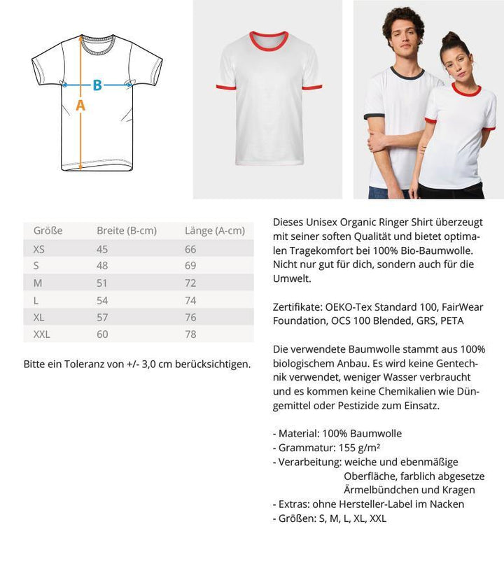 RETRO RINGER ORGANIC SHIRT MÄDELS • REBEL REBEL - HELL-HARLEKINSHOP