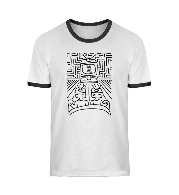 RETRO RINGER ORGANIC SHIRT MÄDELS • TV MANIPULATION-HARLEKINSHOP