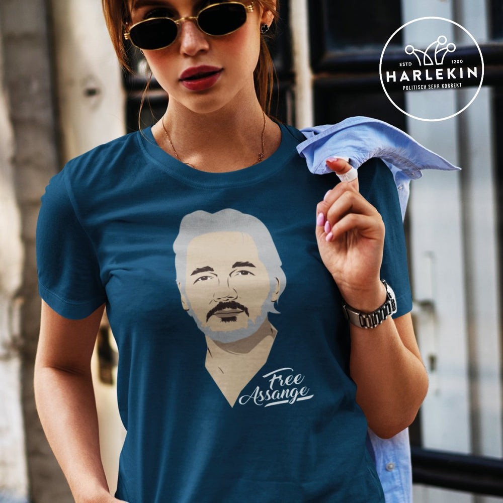 SHIRT MÄDELS • FREE ASSANGE! / COLOR-HARLEKINSHOP
