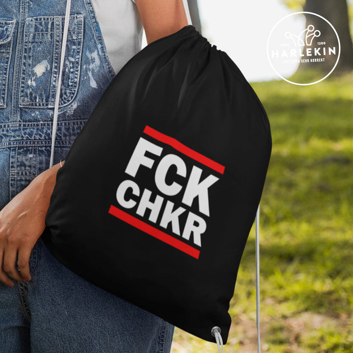 SPASSKULTUR TURNBEUTEL • FCK CHKR FAKTENCHECKER-HARLEKINSHOP