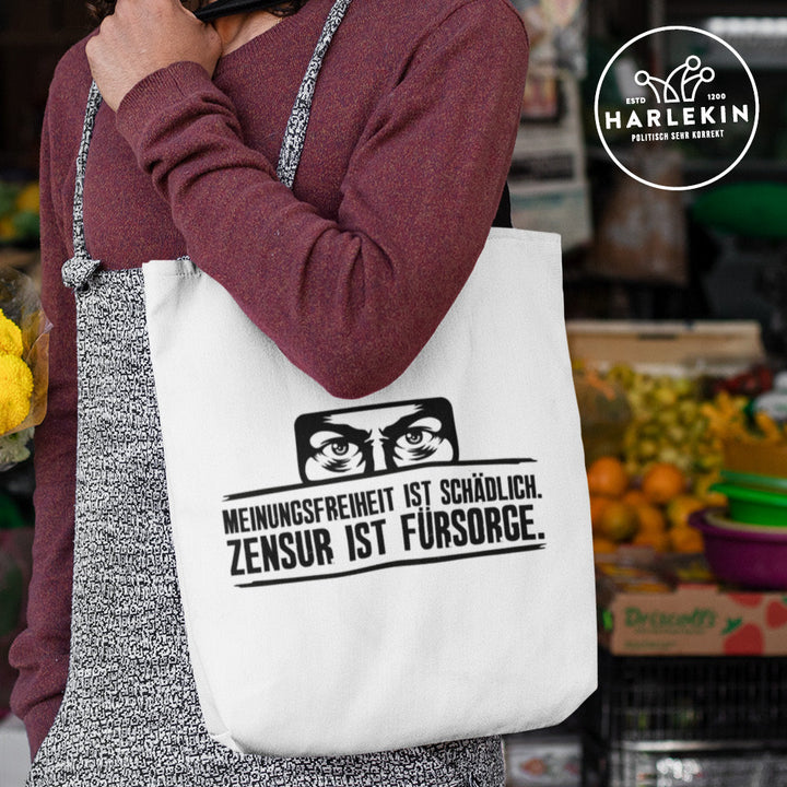 STOFFTASCHE • BIG BROTHER: MEINUNGSFREIHEIT IST SCHÄDLICH-HARLEKINSHOP
