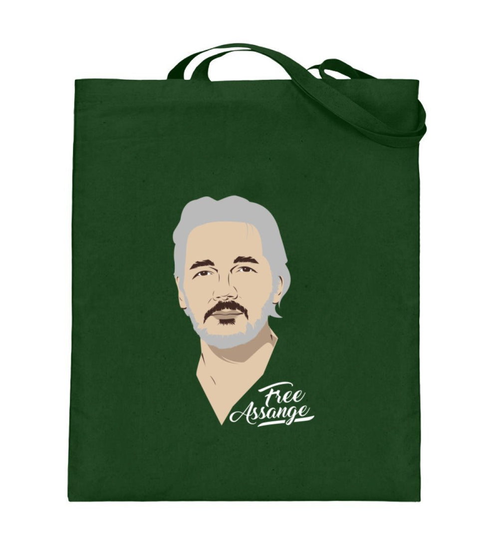 STOFFTASCHE • FREE ASSANGE! / COLOR-HARLEKINSHOP