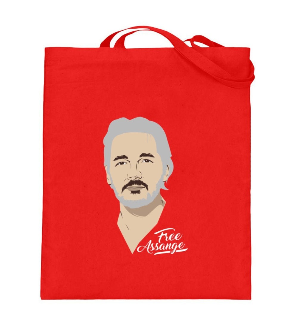 STOFFTASCHE • FREE ASSANGE! / COLOR-HARLEKINSHOP