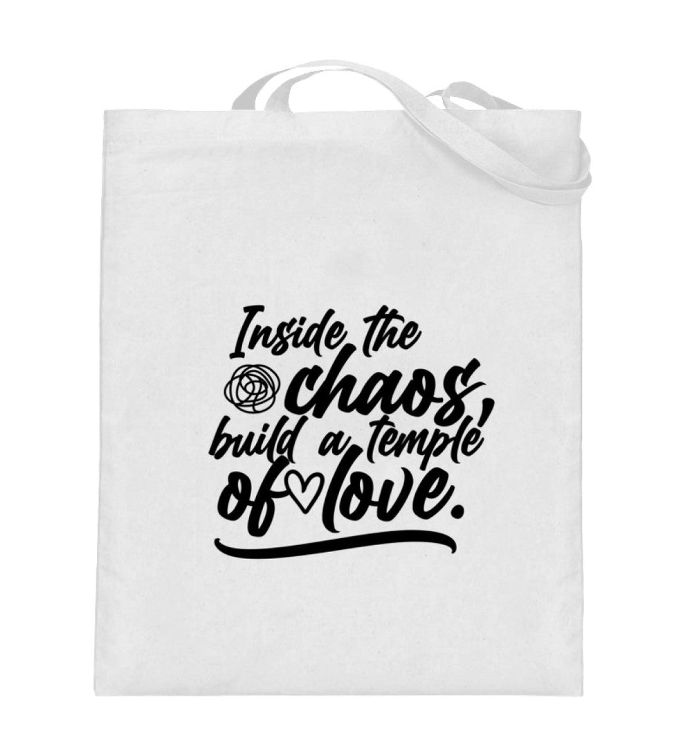 STOFFTASCHE • INSIDE THE CHAOS BUILD A TEMPLE OF LOVE - HELL-HARLEKINSHOP