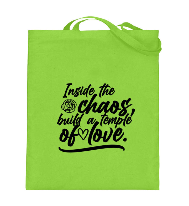 STOFFTASCHE • INSIDE THE CHAOS BUILD A TEMPLE OF LOVE - HELL-HARLEKINSHOP