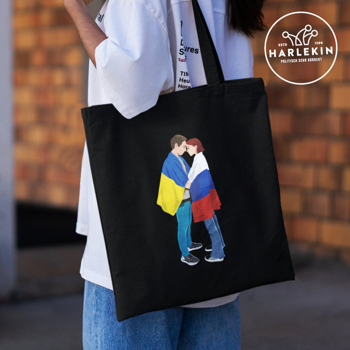 STOFFTASCHE • LOVE IS LOVE (PEACE - FRIEDEN - UKRAINE - RUSSIA - RUSSLAND)