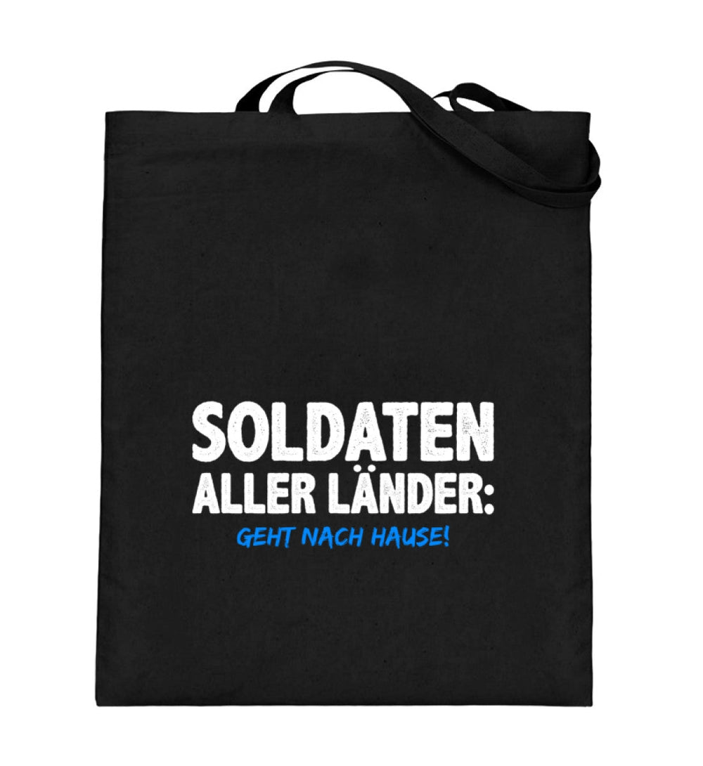 STOFFTASCHE • SOLDATEN ALLER LÄNDER: GEHT NACH HAUSE!-HARLEKINSHOP
