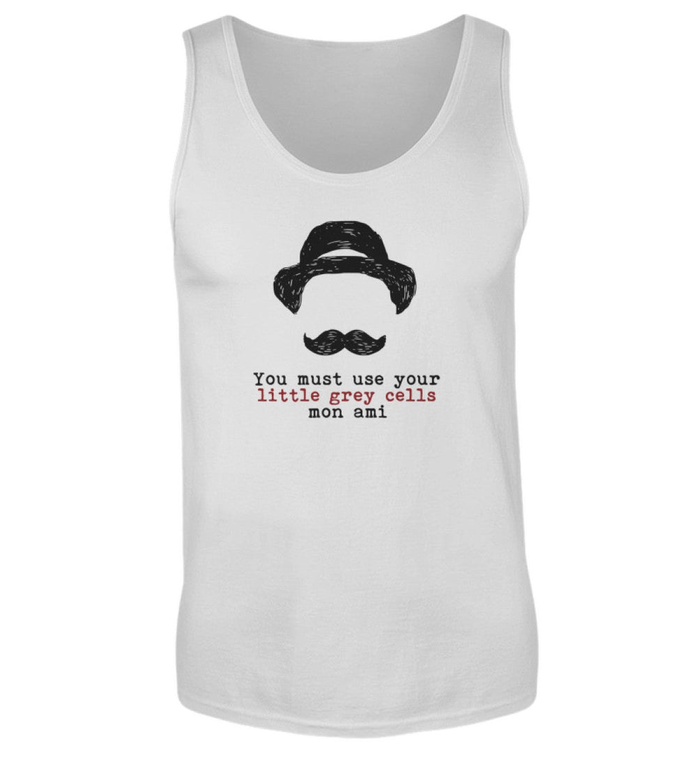 TANK TOP BUBEN • HERCULE-POIROT: USE YOUR GREY CELLS-HARLEKINSHOP