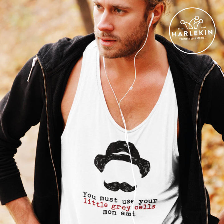 TANK TOP BUBEN • HERCULE-POIROT: USE YOUR GREY CELLS-HARLEKINSHOP