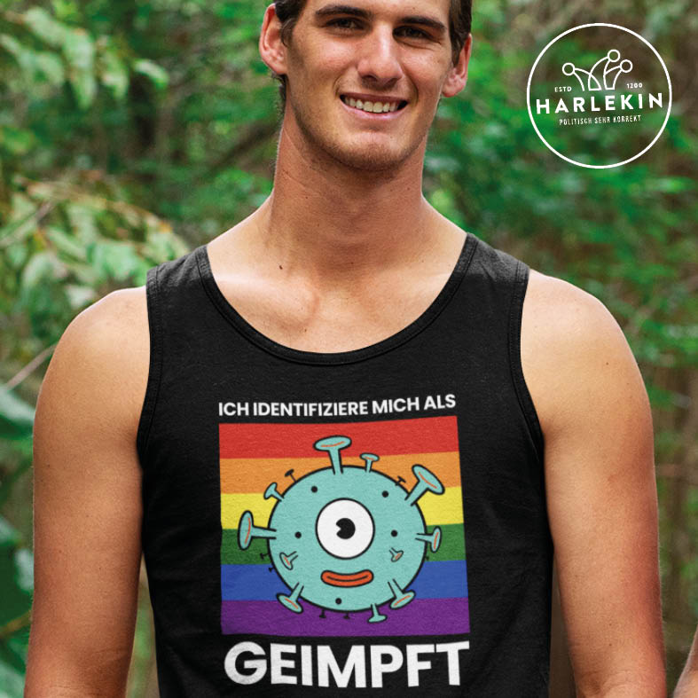 TANK TOP BUBEN • ICH IDENTIFIZIERE MICH ALS GEIMPFT-HARLEKINSHOP
