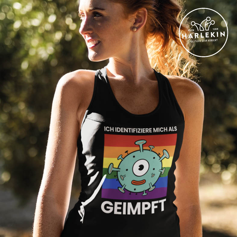 TANK TOP MÄDELS • ICH IDENTIFIZIERE MICH ALS GEIMPFT-HARLEKINSHOP