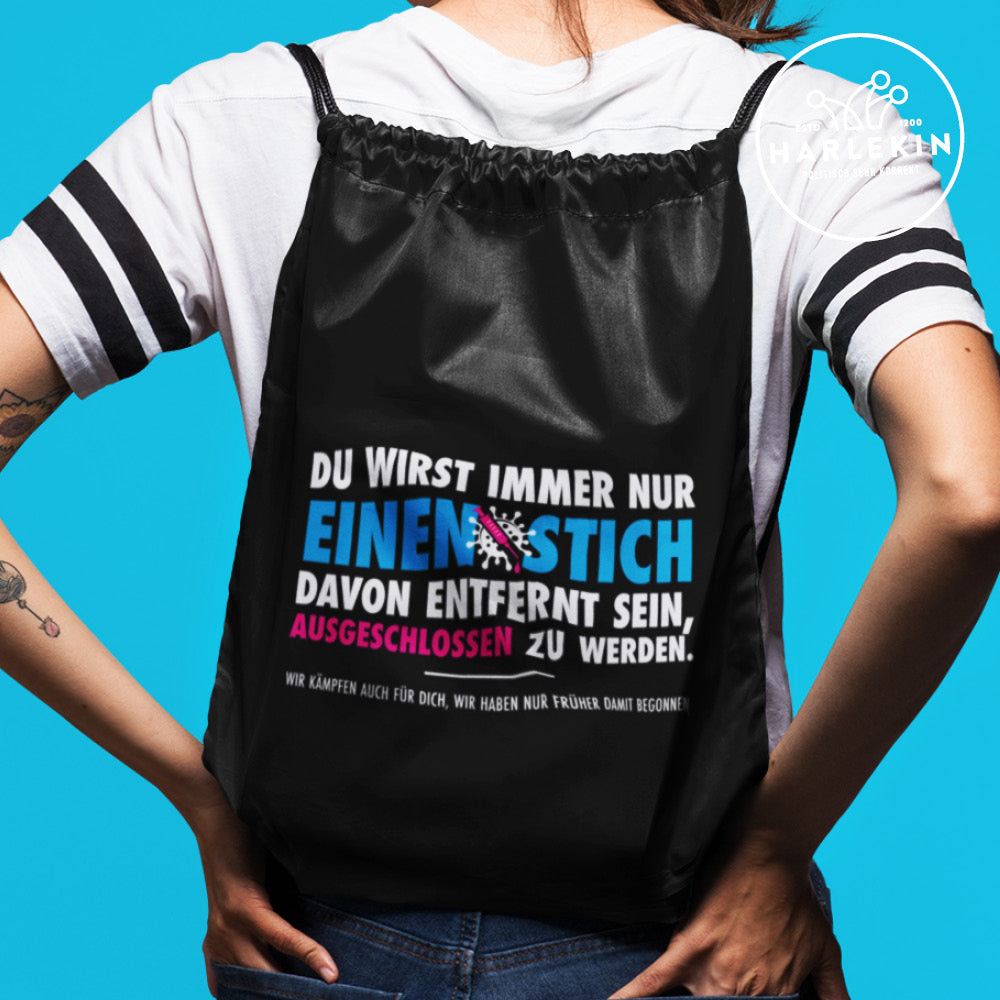 TURNBEUTEL • DU WIRST IMMER NUR EINEN STICH ENTFERNT SEIN-HARLEKINSHOP