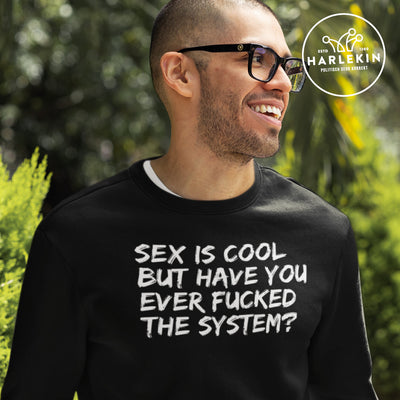 DEMOKR. WIDERSTAND SWEATER BUBEN • SEX IS COOL BUT HAVE YOU EVER FUCKED THE SYSTEM - DUNKEL